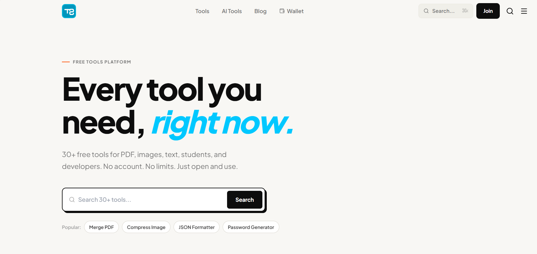 Free Tools Platform project screenshot